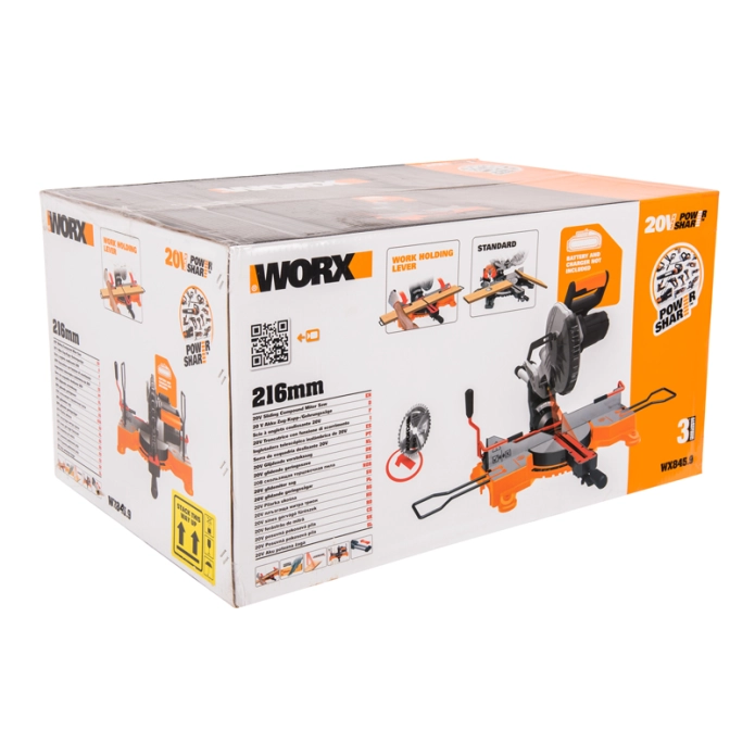 Торцовочная пила WORX WX845.9 20V аккумуляторная