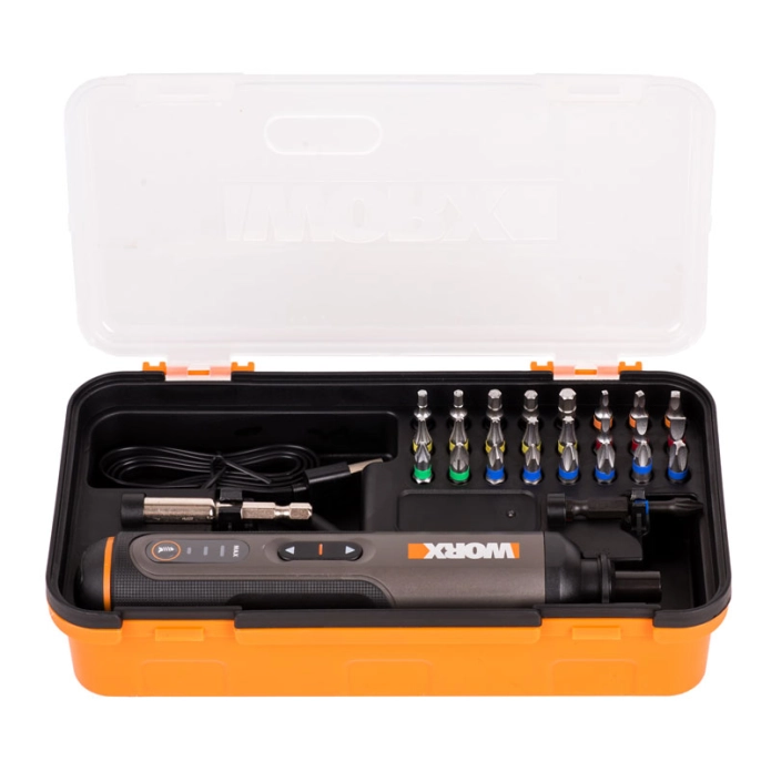Отвертка WORX WX240 4V аккумуляторная с набором бит 26 шт