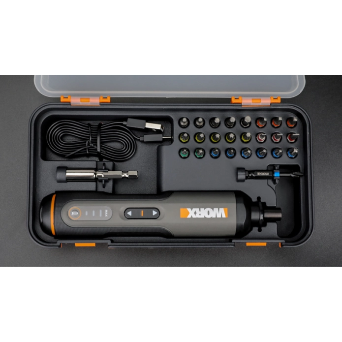 Отвертка WORX WX240 4V аккумуляторная с набором бит 26 шт