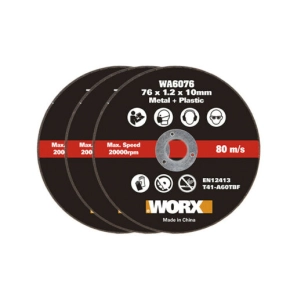 Отрезной диск по металлу WORX WA6076.3, диаметр 76 мм, 3шт