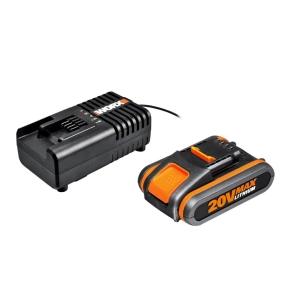 Комплект WORX WA3601 20V: аккумулятор 2Ач и зарядное устройство 2А