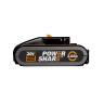 Комплект WORX WA3601 20V: аккумулятор 2Ач и зарядное устройство 2А