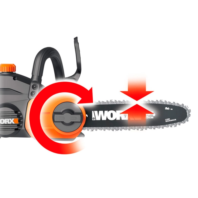 Комплект садовой техники WORX: Цепная пила компактная WORX WG322E.9 20V (25см) + Триммер аккумуляторный WG184E (33см)