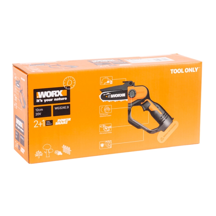 Цепная пила компактная WORX WG324E.9 (40см) 20V аккумуляторная