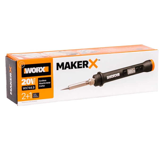 Выжигатель-паяльник WORX WX744.9 20V аккумуляторный MAKER X