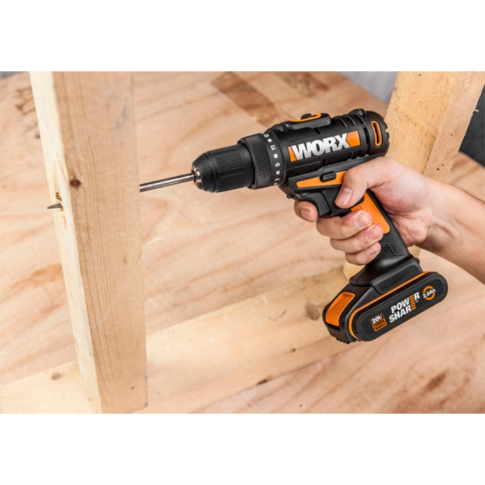 Дрель-шуруповерт WORX WX101.9, (30Нм) 20V аккумуляторная 