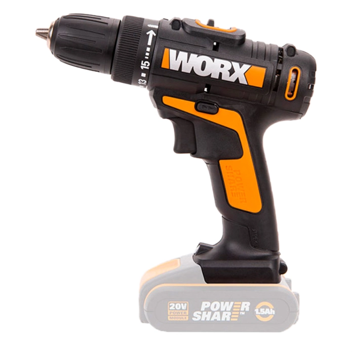 Дрель-шуруповерт WORX WX101.9, (30Нм) 20V аккумуляторная 