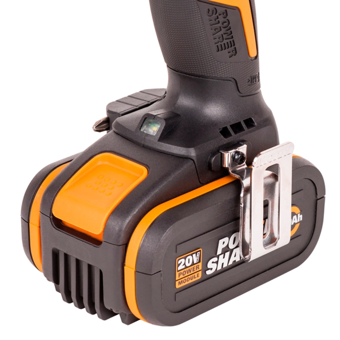 Дрель-шуруповерт ударная WORX WX352.1 20V 60Нм аккумуляторная бесщеточная, 4Ач x2, ЗУ 2А