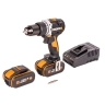 Дрель-шуруповерт ударная WORX WX352.1 20V 60Нм аккумуляторная бесщеточная, 4Ач x2, ЗУ 2А