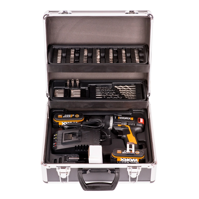 Дрель-шуруповерт ударная WORX WX367.1 20V 40Нм бесщеточная аккумуляторная