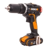 Дрель-шуруповерт ударная WORX WX367 20V (40Нм) бесщеточная аккумуляторная