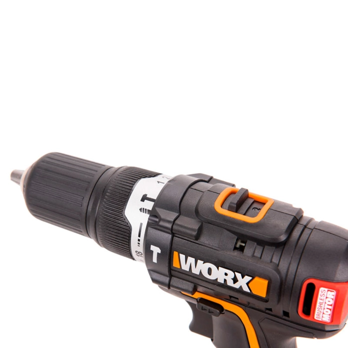 Дрель-шуруповерт ударная WORX WX367 20V (40Нм) бесщеточная аккумуляторная