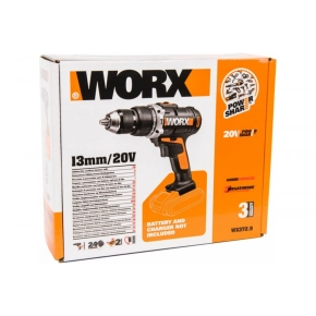Дрель-шуруповерт ударная WORX WX372.9 20V (50Нм) аккумуляторная, без АКБ и ЗУ