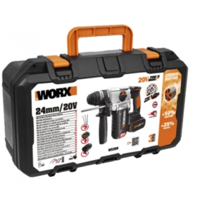 Перфоратор бесщеточный WORX WX380 20V 850Ат (2,2Дж) аккумуляторный 