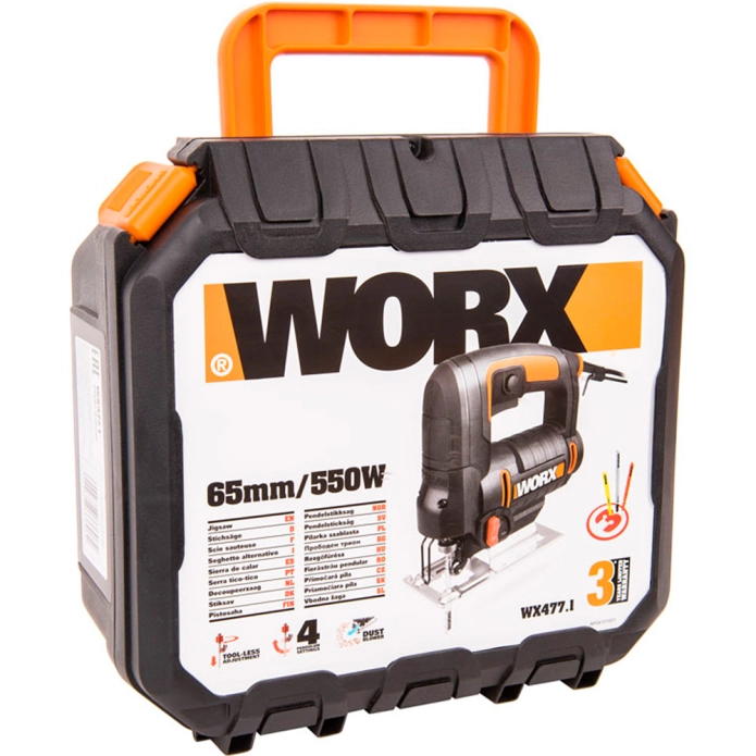 Комплект WORX: Лобзик электрический WX477.1 + Угловая шлифмашина (болгарка) WX713