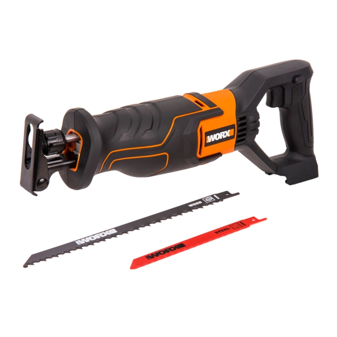 Монтажный набор WORX: Дрель-шуруповерт аккумуляторная WX102 + Фонарь WX027.9 + Сабельная пила WORX + Дисковая пила компактная WX439
