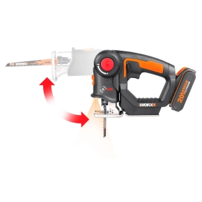 Лобзик-сабельная пила 2 в 1 WORX Axis WX550 20V, щеточный аккумуляторный