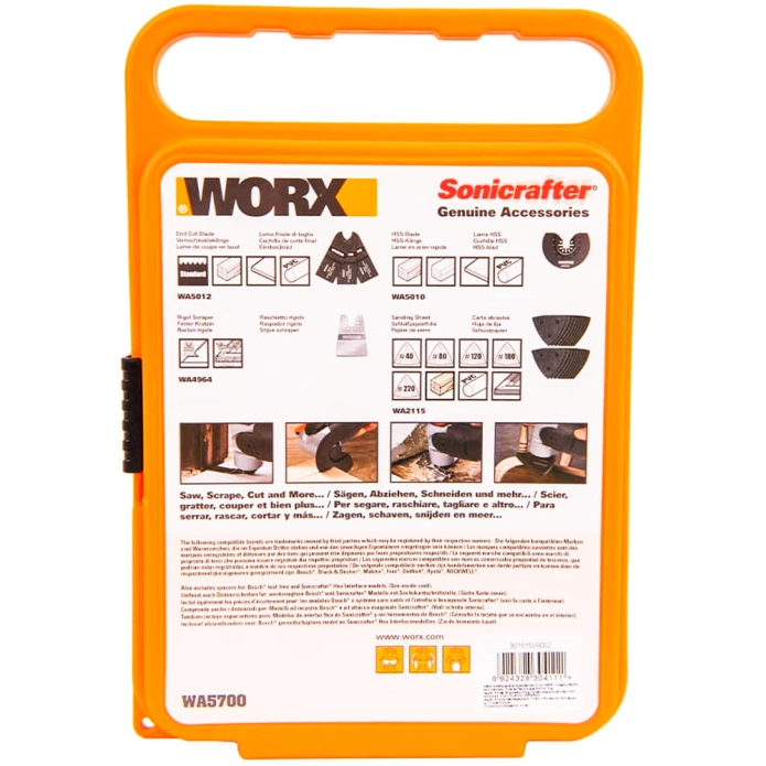 Набор насадок WORX WA5700 для реноватора 27 шт