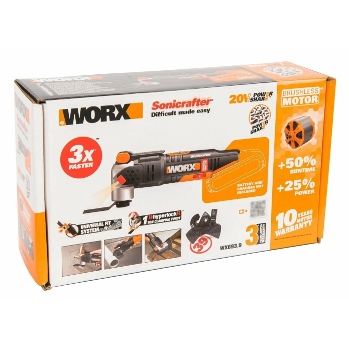 Реноватор WORX WX693.9 20V (250Вт) бесщеточный аккумуляторный