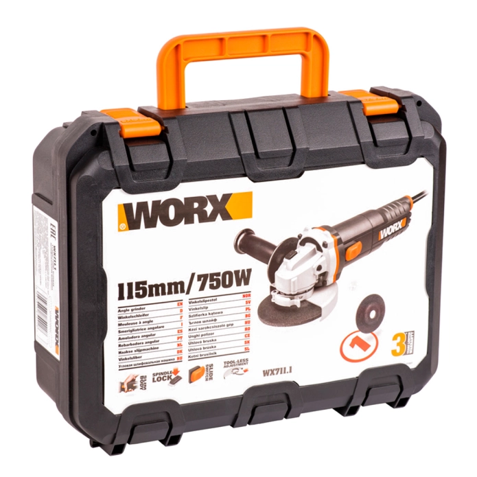 Угловая шлифмашина (болгарка) WORX WX711.1 220V (115мм) электрическая