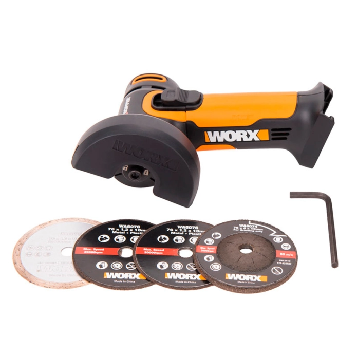 Угловая шлифмашина (болгарка) WORX WX801.9 20V (76мм) аккумуляторная