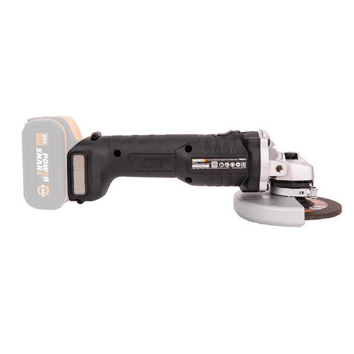 Угловая шлифмашина (болгарка) WORX WX812.9 20V (125мм) аккумуляторная