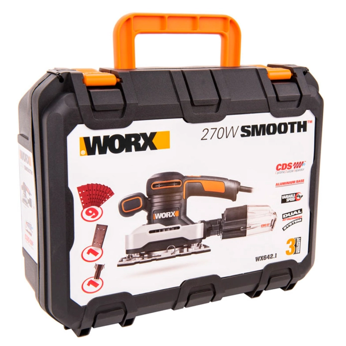 Виброшлифмашина WORX WX642.1 220V (270Вт) электрическая