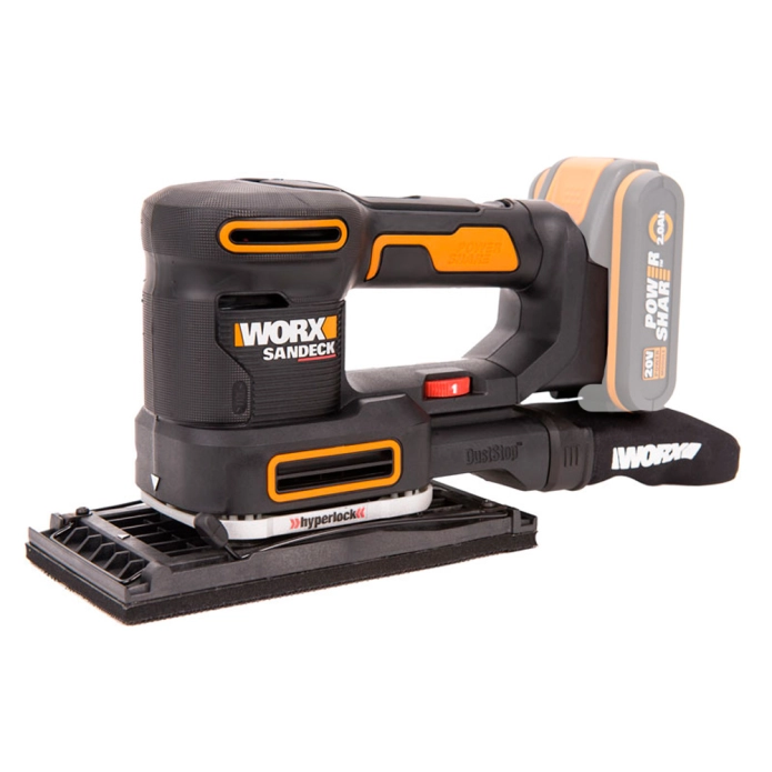 Виброшлифмашина WORX WX820.9 20V (50Вт) аккумуляторная 