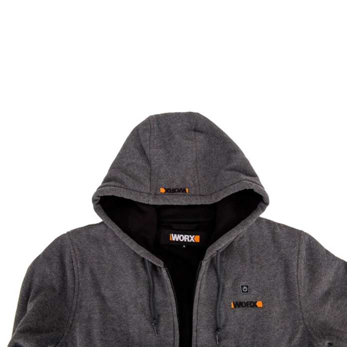 Толстовка с подогревом WORX WA4660 2XL темно-серая