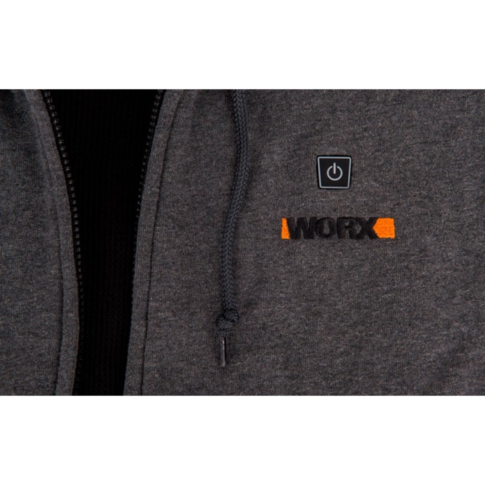 Толстовка с подогревом WORX WA4660 2XL темно-серая