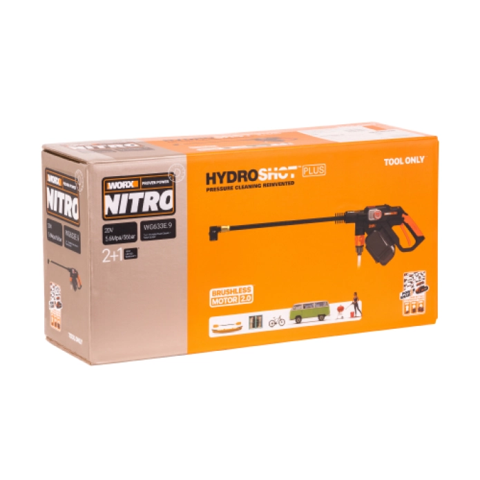 Мойка высокого давления бесщеточная WORX WG633E.9 20V (25бар) аккумуляторная