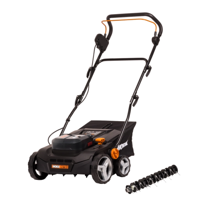 Аэратор-скарификатор WORX NITRO WG855E.9 40V (36см) аккумуляторный