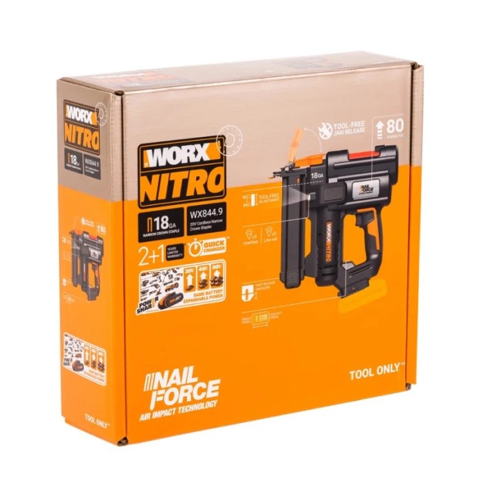 Степлер WORX WX844.9 20V аккумуляторный