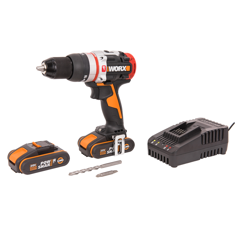 Дрель-шуруповерт ударная WORX WX354 20V 60Нм аккумуляторная бесщеточная