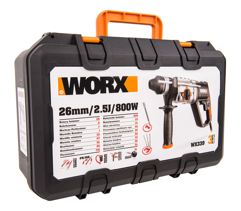 Перфоратор WORX WX339 220V 800Вт (2,5Дж) электрический