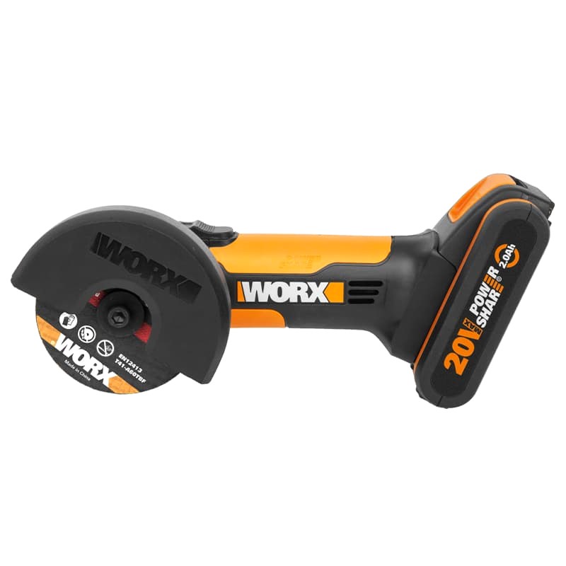 Угловая шлифмашина (болгарка) WORX WX801 20V (76мм) аккумуляторная