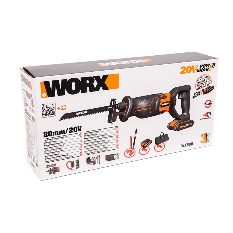 Сабельная пила WORX WX500 20V аккумуляторная