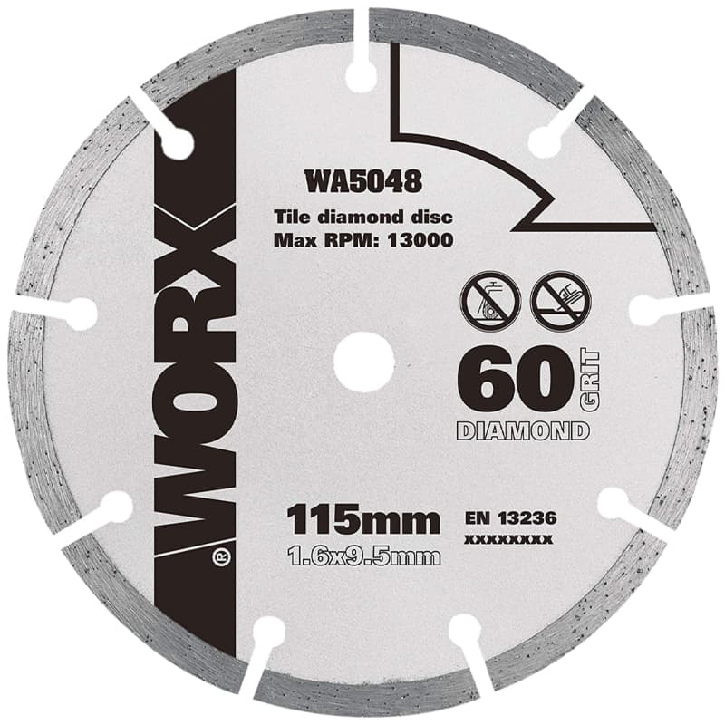 Пильный диск алмазный WORX WA5048, диаметр 115 мм