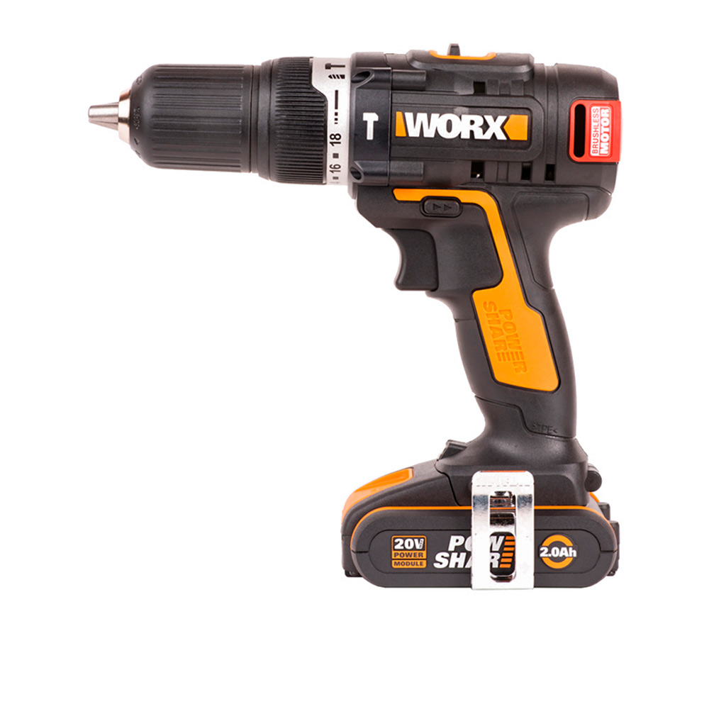 Дрель-шуруповерт ударная WORX WX3673 20V 40Нм аккумуляторная бесщеточная