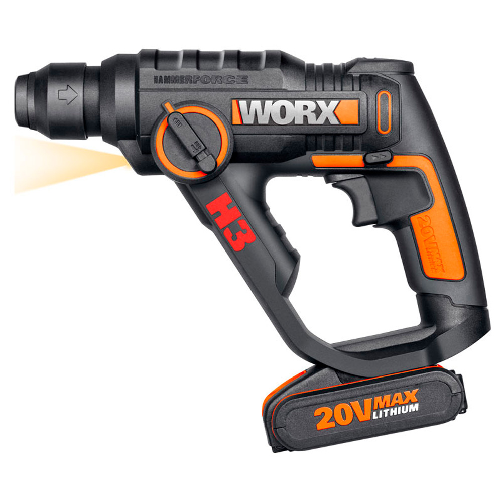 Перфоратор WORX WX390.1 20V 900Вт (1.2дж) аккумуляторный