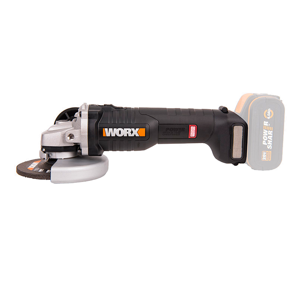 Угловая шлифмашина (болгарка) WORX WX812.9 20V (125мм) аккумуляторная