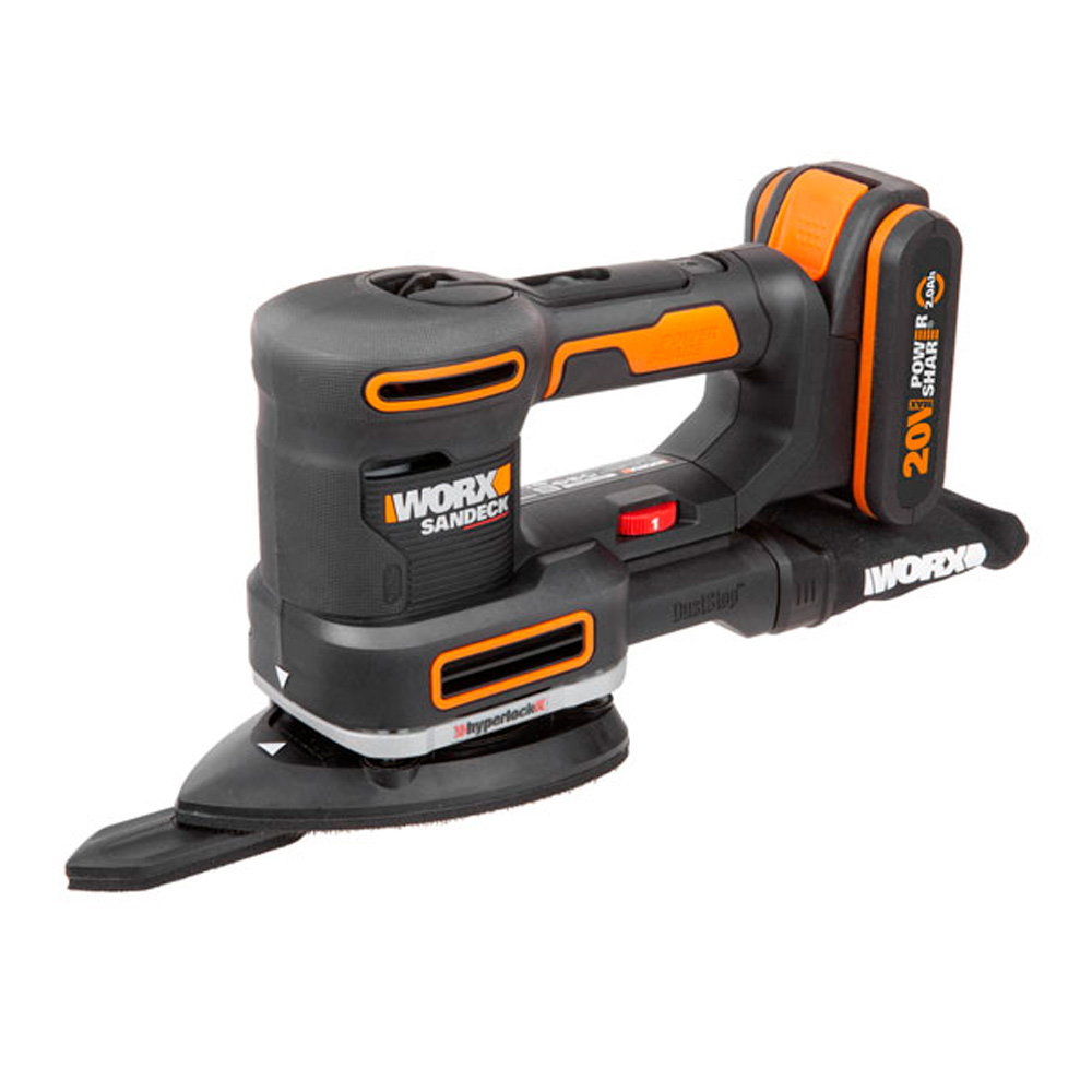 Виброшлифмашина WORX WX8209 20V 50Вт аккумуляторная