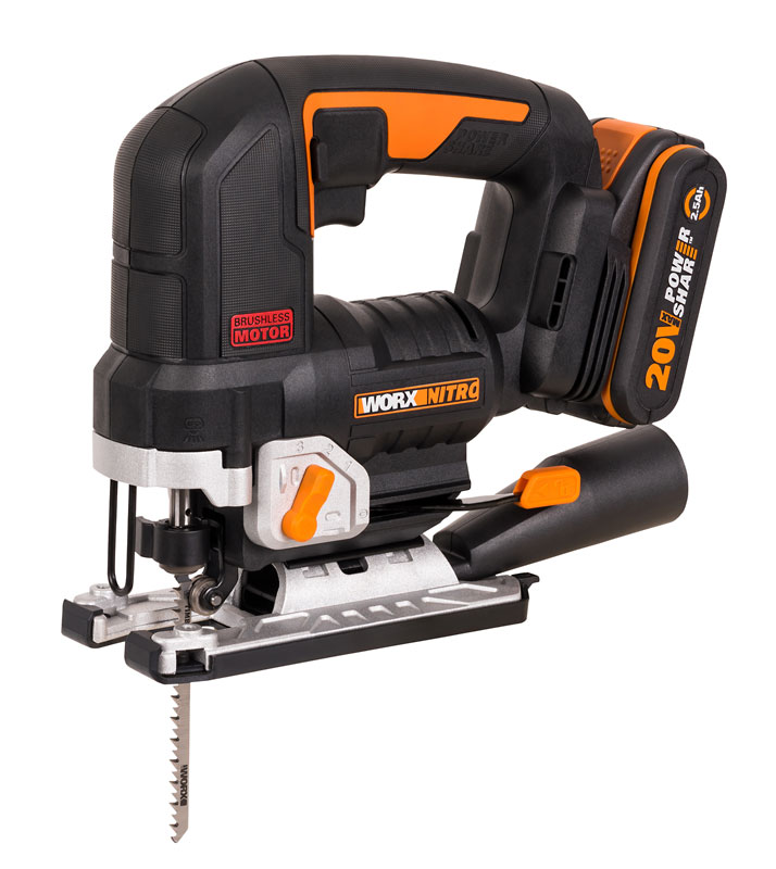 Лобзик WORX W542 20V, бесщёточный аккумуляторный